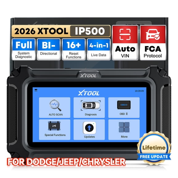 XTOOL IP500 OBD2 Scanner, Full Systems Bi-Directional Scan Tool for Jeep/Dodge/Chrysler, FCA AutoAuth, OBD2 Scanner Diagnostic Tool with All Reset, Lifetime Update