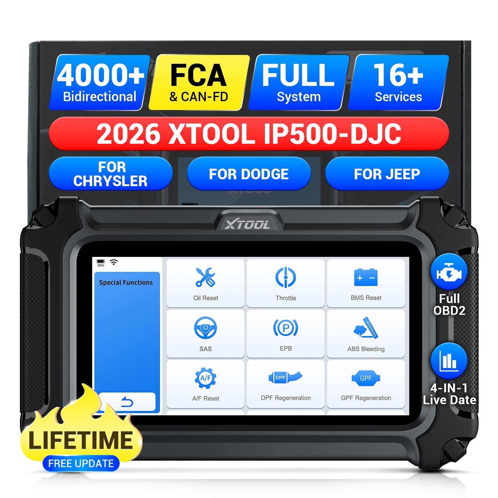 XTOOL IP500 OBD2 Scanner, Full Systems Bidirectional Scan Tool