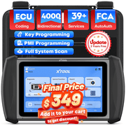 XTOOL IP819 V2.0 Bidirectional Scan Tool AI-Assisted OBD2 Scanner Diagnostics Tool with 39+ Services, Full System, FCA, 3-Year Free Update