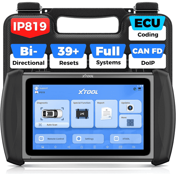 XTOOL IP819 V2.0 OBD2 Scanner Diagnostics Tool Full System Bidirectional Scan Tool 39+ Services 3-Year Free Update