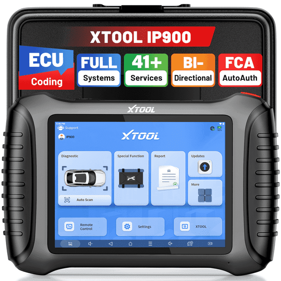 XTOOL IP900 Automotive OBD2 Scanner Diagnostic Tool Bidirectional Scan Tool with ECU Cod-ing 41+ Services