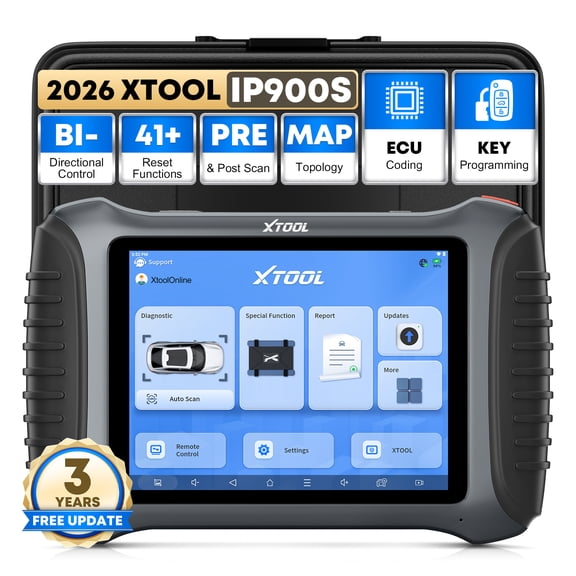 XTOOL IP900S Bidirectional Scan Tool , AI-Assisted Full System OBD2 Scanner with Topology Mapping, ECU Cod-ing, 41+ Services, 3-Year Updates