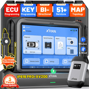 XTOOL IP919 PRO Automotive OBD2 Scanner Diagnostic Tool Bidirectional Scan Tool with J2534 Topology Mapping 51+ Resets, with XV200 Endoscope
