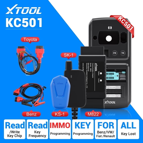 XTOOL KC501+ SK1+ KS-1+ M822 for Benz for Toyota Car Key Fob Pr0gramming Tool Set