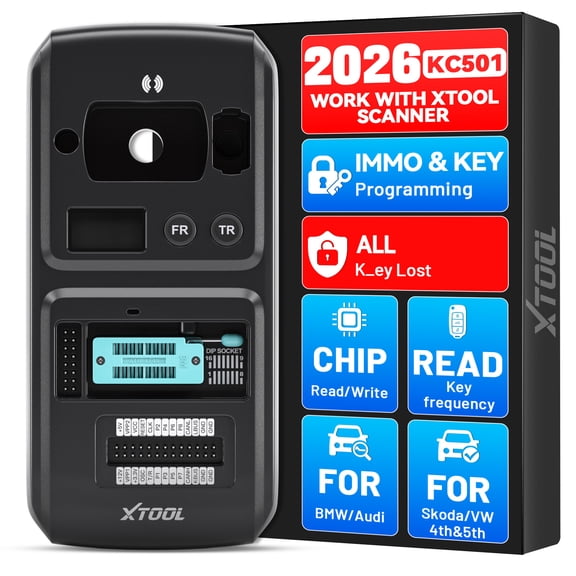 XTOOL KC501 IMMO Key Fob Programmer Tool Kits for Mercedes/ for BMW/ for VW, Work with D8S/D8W, X100 PAD3/X100 PAD3 SE, D9S/D9S RO Diagnostic Tool