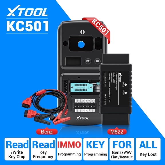 XTOOL KC501+ M822 for Benz Car Key Fob Pr0grammer Set Work with XTOOL X100 PAD3/X100 MAX