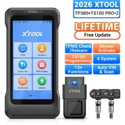 XTOOL TP380 + 2PC TS100 Sensors TPMS Relearn Tool Tire Pressure Sensor Pr0gramming Tool, OBD2 Scanner Diagnostic Tool, 13 Resets, Free Update
