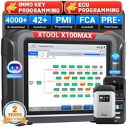 XTOOL X100 Max Automotive Key Fob Programmer, AI-Assisted OBD2 Scanner Bi-Directional Scan Tool with KC501, 42 Services, 2-Year Free Update
