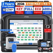 XTOOL X100 Max Automotive Key Fob Programmer Diagnostic Tool, 2026 Newest AI-Assisted OBD2 Scanner Bi-Directional Scan Tool with KC501 KS-1, 42 Services