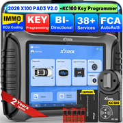 XTOOL X100 Pad 3 Auto Key Fob Programmer OBD2 Scanner, Bidirectional Scan Tool, IMMO, 38+ Services, All System Diagnostics, 2 Years Free Update