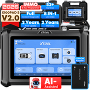 XTOOL X100 Pads Automotive Key Fob Programmer, All System OBD2 Scanner Diagnostic Scan Tool, 32 Services