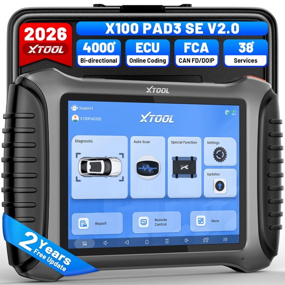XTOOL X100PAD3 SE V2.0 Key Fob Programmer All System OBD2 Scanner Bi-Directional Scan Tool 38 Services IMMO 2-Year Free Update