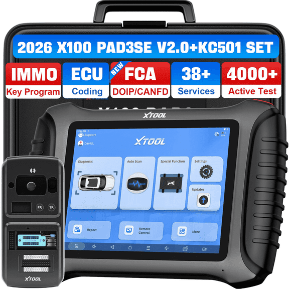 XTOOL X100PAD3 SE V2.0 + KC501 Key Fob Programmer All System OBD2 Scanner Bi-Directional Scan Tool 38 Services IMMO 2-Year Free Update