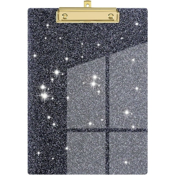 XTORKIT Glitter Clipboard,Clip Board,Fashion Glitter Clip Board with Low Profile Gold Clip,Designed for Classroom School and Office Use,Size 4 X 6,Office Supplies,Blue