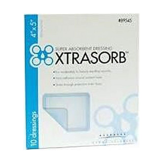 XTRASORB Classic Super Absorbent Dressing 4" x 5" NonAdhesive , Box of