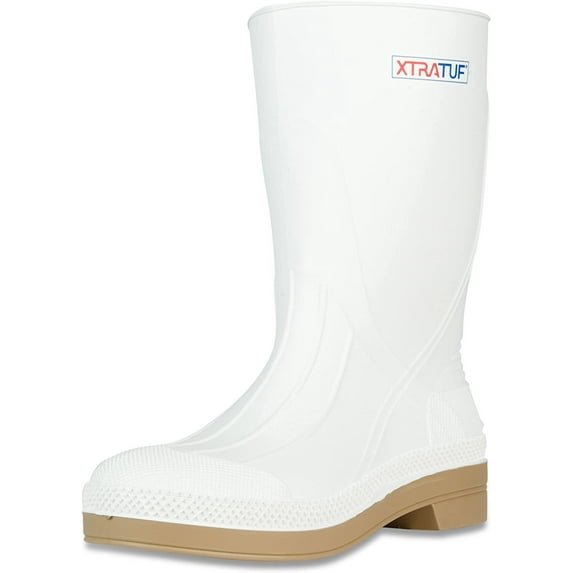 XTRATUF 11" Mens PVC Shrimp Boots, White 75136, 12