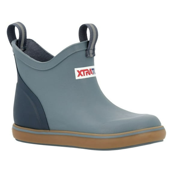 XTRATUF Big Kids 4in ADB Stormy Blue Ankle Deck Boots, Size: 6 (XKAB203Y-6)
