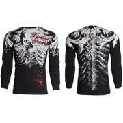XTREME COUTURE Men's Long Sleeve PERSIMMON Crewneck THERMAL T-Shirt