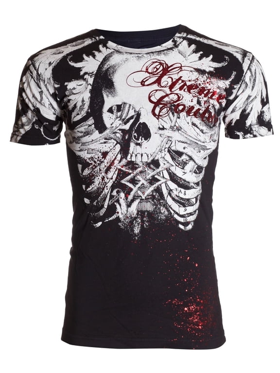 XTREME COUTURE Mens Short Sleeve PERSIMMON Crewneck T-Shirt