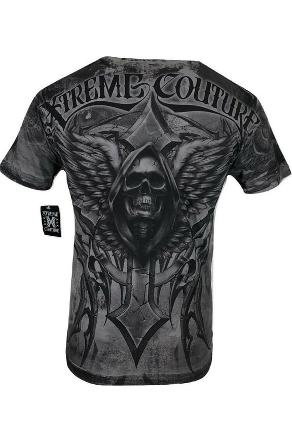 by AFFLICTION Men T-Shirt LAST SCREAM Tattoo Biker MMA