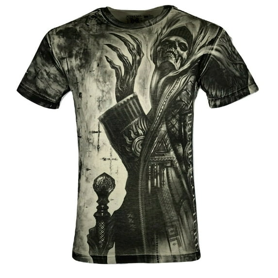 XTREME COUTURE by AFFLICTION Men's T-Shirt APOTHECARY Skulls Biker