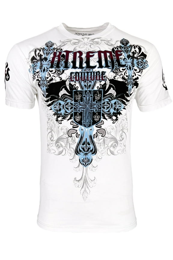 by AFFLICTION Men's T-Shirt CLASSIC CREST Biker MMA
