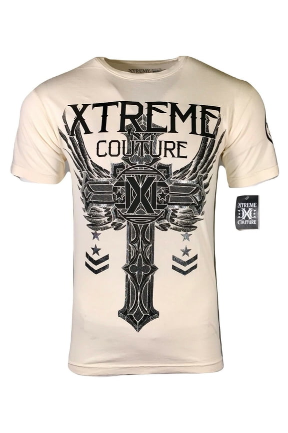 by AFFLICTION Men's T-Shirt FAITH & TRUST Biker MMA