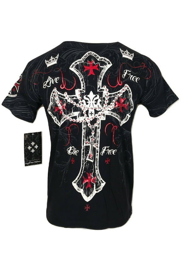 by AFFLICTION Men's T-Shirt GLORIOUS Tattoo Biker S-6X