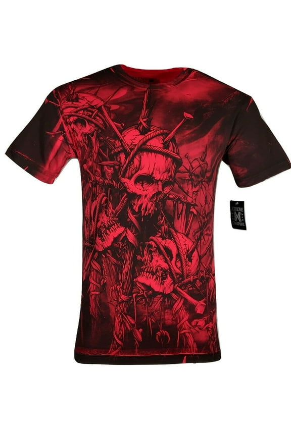 by AFFLICTION Men's T-Shirt HEADHUNTER Tattoo Biker MMA S-5X