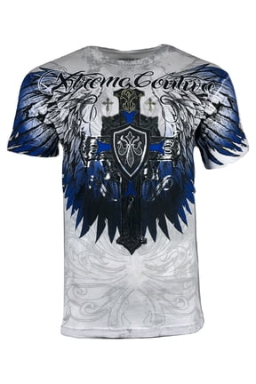 by AFFLICTION Men's T-Shirt TEMPEST Biker MMA