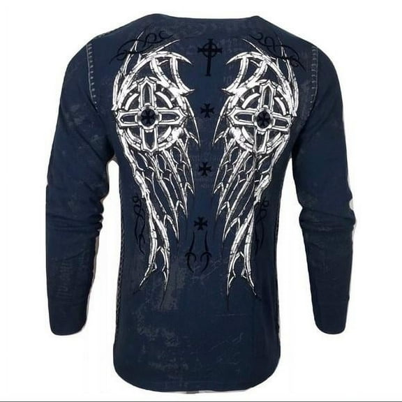 XTREME COUTURE by AFFLICTION Men's T-shirt DARKER SIDE Thermal Biker MMA S-2X