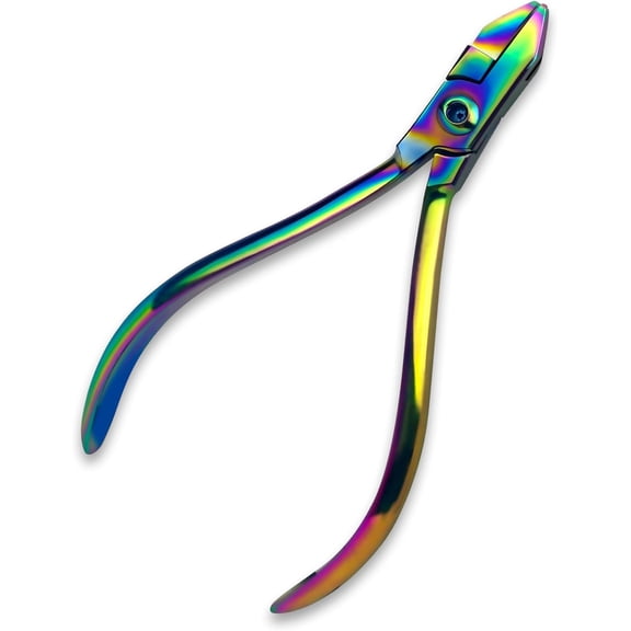 XTRM CRAFT Ortho 3 Grip Plier 5 Rainbow - Tool for Wire Bending, Contouring, and Loop Forming - Durable Stainless Steel, Autoclavable, and Ergonomic Design (3 Grip Pliers)