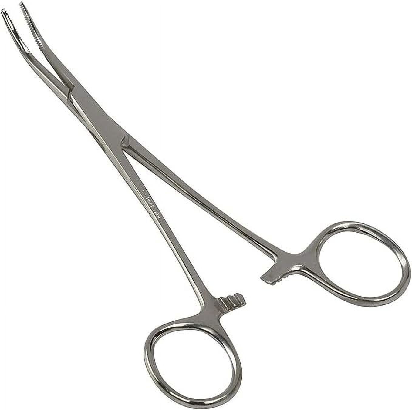Fishing 18 Curved Hemostat Forceps Locking Clamps - Stainless Steel