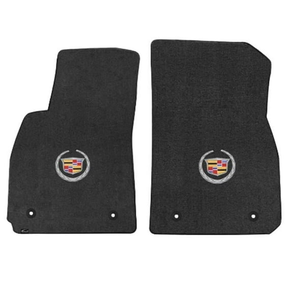 XTS 2013-2015 2 Piece Ebony Velourtex Cadillac Logo Mat
