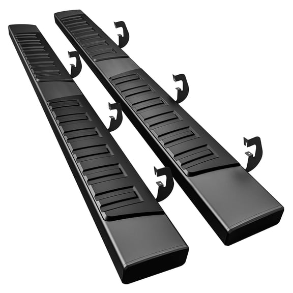 XTWEEX Running Boards Side Step Nerf Bar Fit 2007-2018 Silverado Sierra 1500 2019 LD Double Cab 2007-2019 2500HD 3500HD 6 inch Black Aluminum Alloy