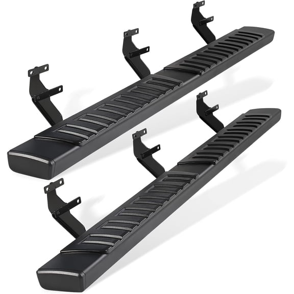 XTWEEX Running Boards Side Step Nerf Bar Fit 2015-2023 Ford F-150 SuperCrew Cab 4-Door 2017-2022 Ford F250 F350 Super Duty Crew Cab 6 inch Black Aluminum Alloy