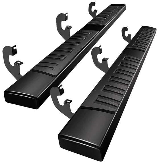 XTWEEX Running Boards Side Step Nerf Bar Fit 2019-2023 Chevy Silverado/GMC Sierra 1500 2020-2023 2500HD 3500HD Double Cab 6 inch Black Aluminum Alloy