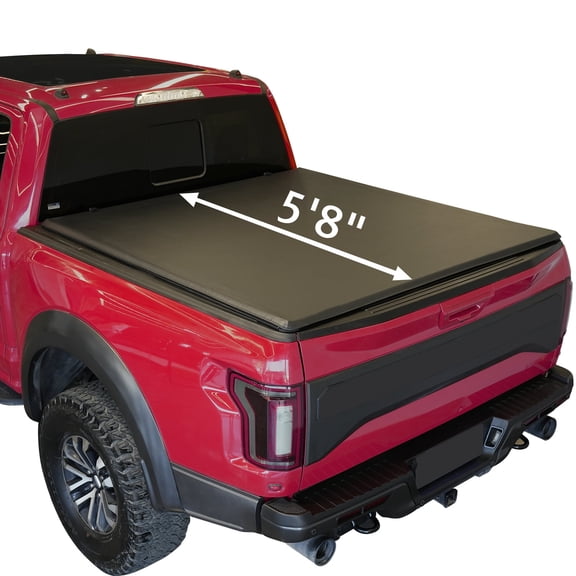 XTWEEX Soft Roll Up Truck Bed Tonneau Cover Fits 2007-2018 Chevy Silverado/GMC Sierra 1500 | 2019+ Classic Body Fleetside 5.8 ft Bed Black