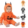 thumbnail image 1 of XUANTAOO Baby Halloween Outfit Long Sleeve Bodysuit Cute Pumpkin Baby Outfit Baby Boy Girl Clothes 6-12 Months, 1 of 5