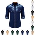 thumbnail image 1 of XUANTAOO Boys Western Shirts Short Sleeve Halloween Party Country Shirt Casual 10-11 Years Button Down Shirt Boy, 1 of 4