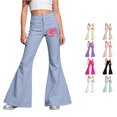 thumbnail image 1 of XUANTAOO Girls Flare School Uniform Pants Casual Girls Back to School Clothes Size 13-14 Years Girls Clothes, 1 of 6