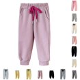 thumbnail image 1 of XUANTAOO Joggers for Toddler Boys Girls Elastic Waist Jogger Pants Cute Hiking Pants Trousers with Pockets Joggers for Boys Girls 18-24 Months, 1 of 4