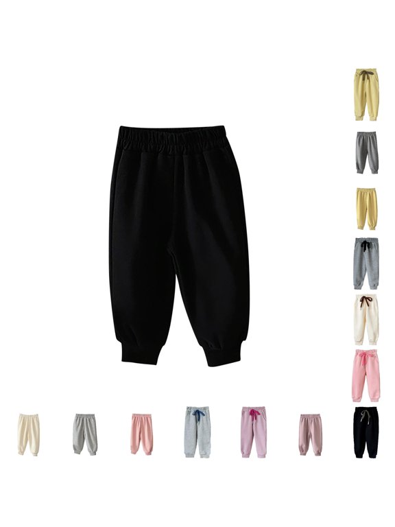Kids Boys Girls Jogger Pants Elastic Waist Jogger Pants Casual Lightweight Pants for Sports Joggers for Boys Girls 3-4 Years