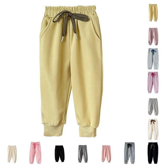 XUANTAOO Toddler Boys Girls Jogger Pants Elastic Waist Athletic Joggers Pants Loose Lightweight Pants for Sports Joggers for Boys Girls 12-18 Months
