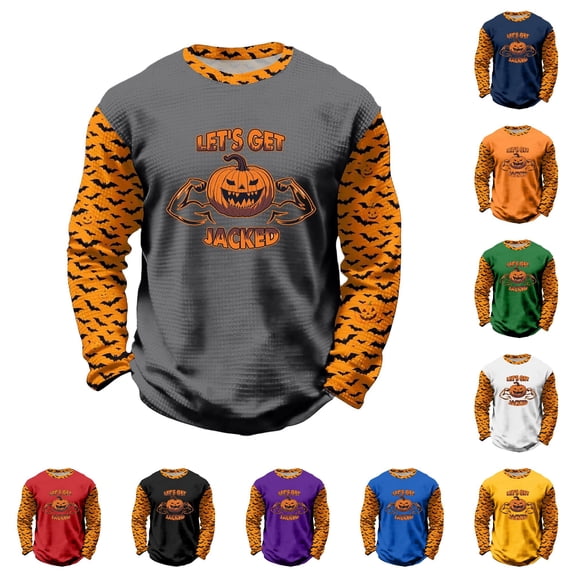 XUANTAOO Toddler Halloween T Shirt Cute Print Grey Long Sleeve Ghost Pumpkin Graphic Tee Girls Boys Shirts Size 3-4 Years