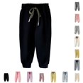 thumbnail image 1 of XUANTAOO Unisex Kids Jogger Pants Elastic Waist Jogger Pants Soft Baggy Joggers with Pockets Girls Boys Joggers Size 7-8 Years, 1 of 4