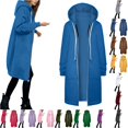 thumbnail image 1 of XUANTAOO Women Zip Up Hoodie Layering Jacket with Pockets Long Sleeve Tops Loose Spring Wear Womens Sweatshirts, 1 of 7