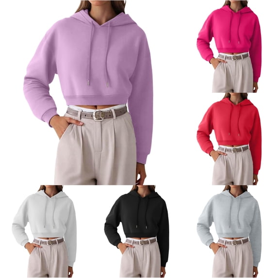 XUANTAOO Women's Hoodies Sweatshirts Long Sleeve Coats Relaxed Fit Comfort Fall Winter Outfit Womens Sweatshirts
