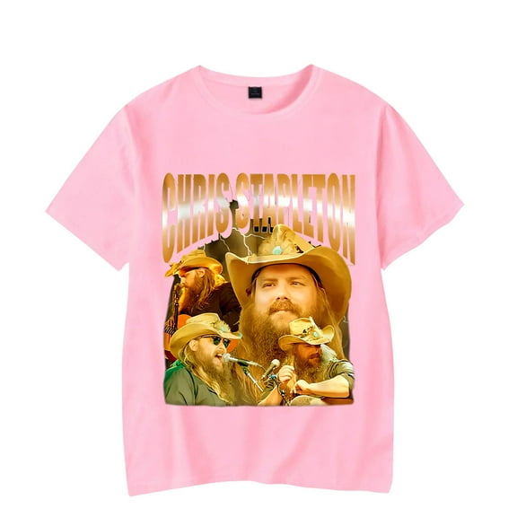 XUANXIAOJIANG Chris Stapleton T-shirt short sleeved women's men's retro casual summer loose T-shirt top