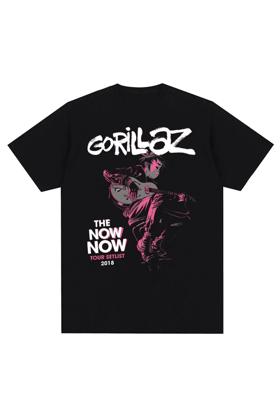 XUANXIAOJIANG Gorillaz Merch T-shirt Unisex Cotton Short Sleeved Shirt- Comfortable Casual Wear for Everyday Fashion